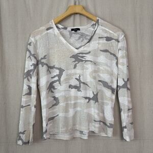 Rails Linen Blend Top Women XS Desert Camo Lightweight Preppy Hipster Everyday